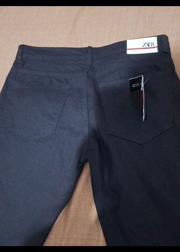 Düğmeli Siyah Kadın Denim Pantolon - Görsel 3