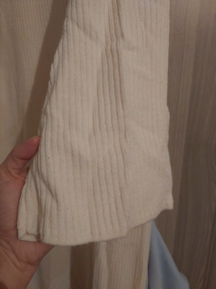 Kadın Krem Triko Elbise - Görsel 3