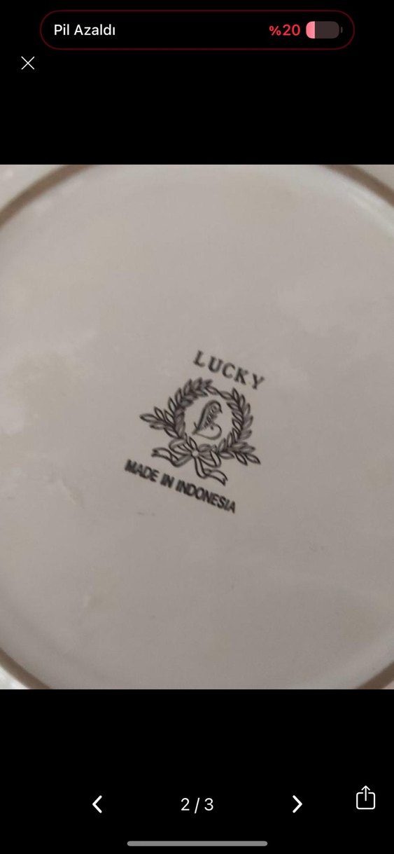 Vintage Çiçek Desenli Beyaz Tabak - Görsel 2