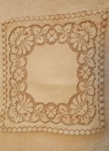 Beden ten rengi Renk Vintage Dantel/Peçete Seti