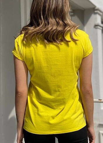 StreetOne Streetone kadin sarı t-shirt 