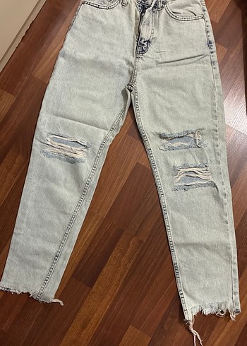 Gri Bol Kesim Street Style Kadın Jean