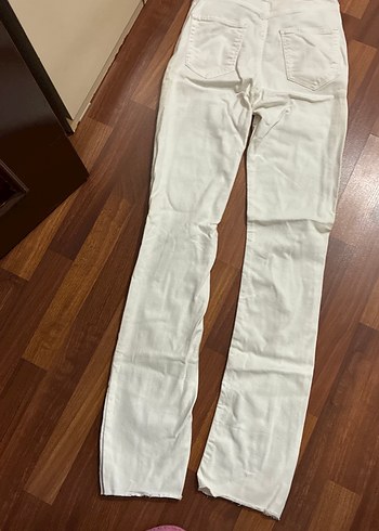 34 Beden beyaz Renk Beyaz Denim Kadın Jean Pantolon