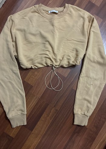 Bej Kadın Salaş Sweatshirt