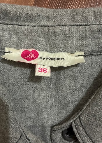 36 Beden Gri Kadın Gömlek