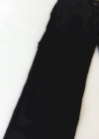 Bayan Siyah Keten Asker pantolon - Görsel 5