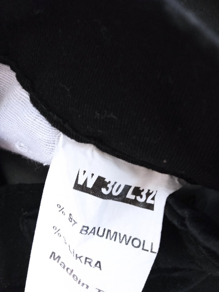 Bayan Siyah Keten Asker pantolon - Görsel 4