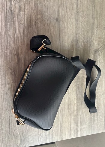 Siyah Minimalist Deri Kadın Çanta - Görsel 2