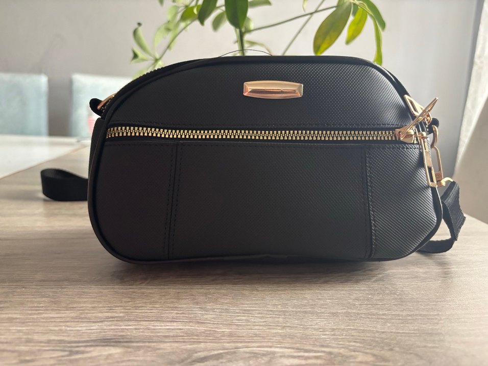 Siyah Minimalist Deri Kadın Çanta - Görsel 4