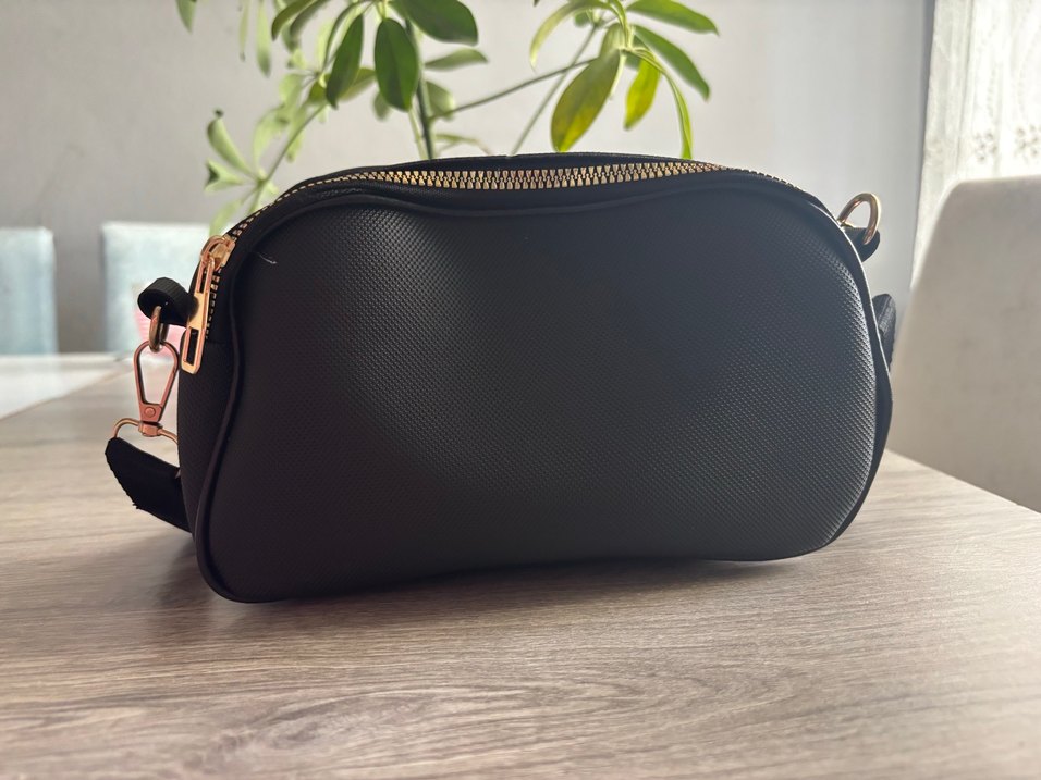 Siyah Minimalist Deri Kadın Çanta - Görsel 3