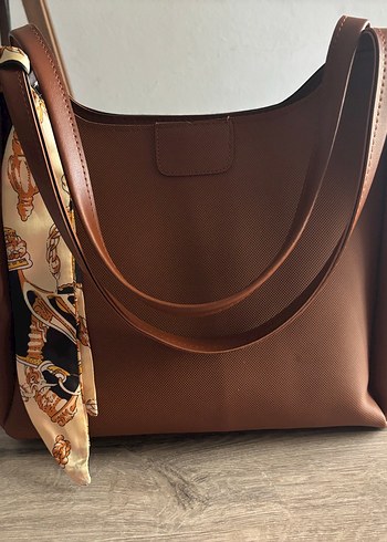 Minimalist Kahverengi Deri Kadın Çanta - Görsel 6