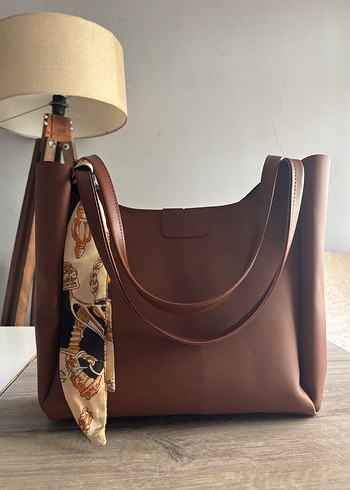 Minimalist Kahverengi Deri Kadın Çanta - Görsel 3