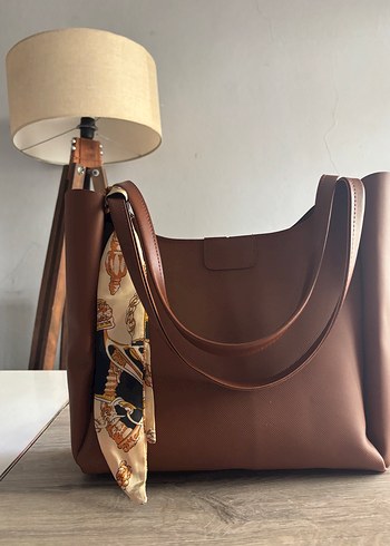 Minimalist Kahverengi Deri Kadın Çanta - Görsel 4