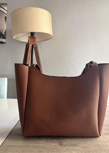 Minimalist Kahverengi Deri Kadın Çanta - Görsel 2