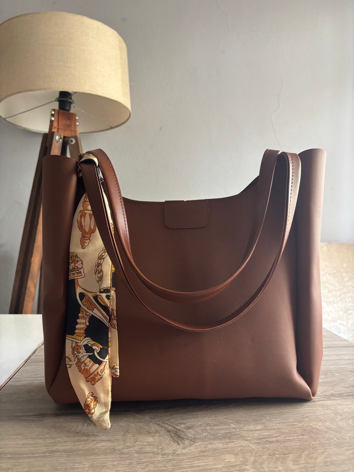 Minimalist Kahverengi Deri Kadın Çanta - Görsel 3