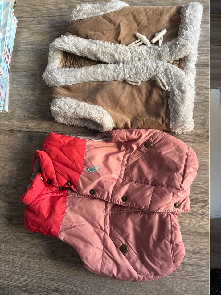 Kız Çocuk Kahverengi Kürklü Yelek - Görsel 2