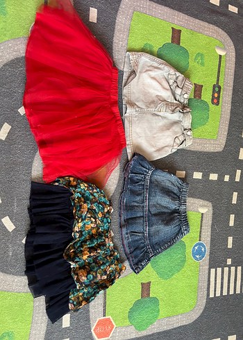 LC Waikiki Kız Çocuk Kırmızı Fırfırlı Etek