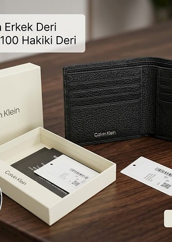 Calvin Klein Siyah Deri Erkek Cuzdan