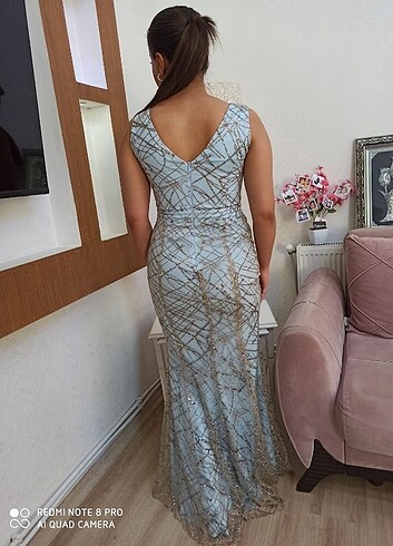 38 Beden Balık Model Abiye Elbise