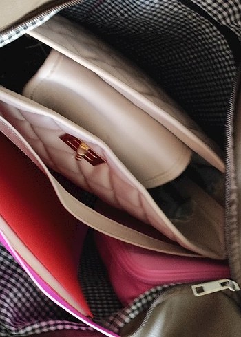 bej renk öğrenci ve kısa seyahatlere uygun genis hacimli çanta - Görsel 2