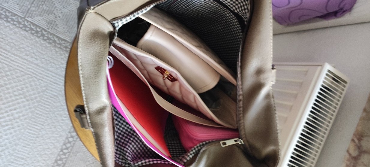 bej renk öğrenci ve kısa seyahatlere uygun genis hacimli çanta - Görsel 2