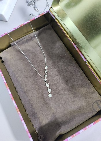 925 ayar yıldızlı gümüş kolye - Görsel 2