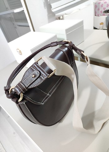 Kahverengi Deri Kadın Çanta yeni - Görsel 4