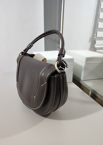 Kahverengi Deri Kadın Çanta yeni - Görsel 2