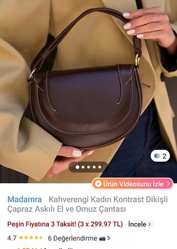 Kahverengi Deri Kadın Çanta yeni - Görsel 6