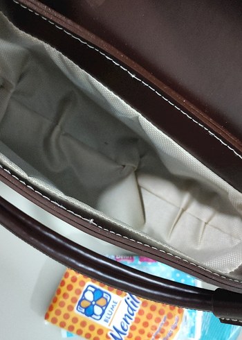 Kahverengi Deri Kadın Çanta yeni - Görsel 8