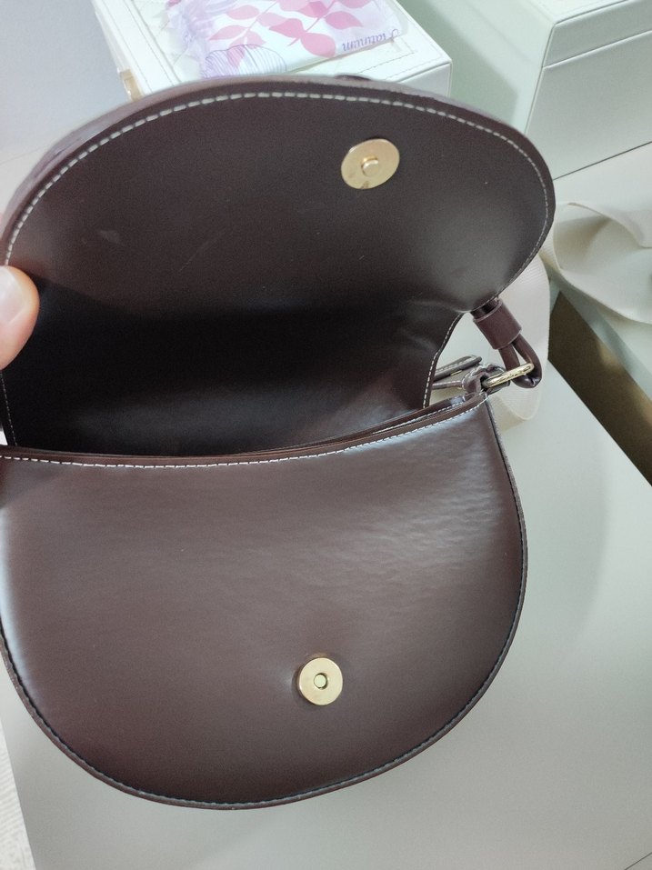 Kahverengi Deri Kadın Çanta yeni - Görsel 5
