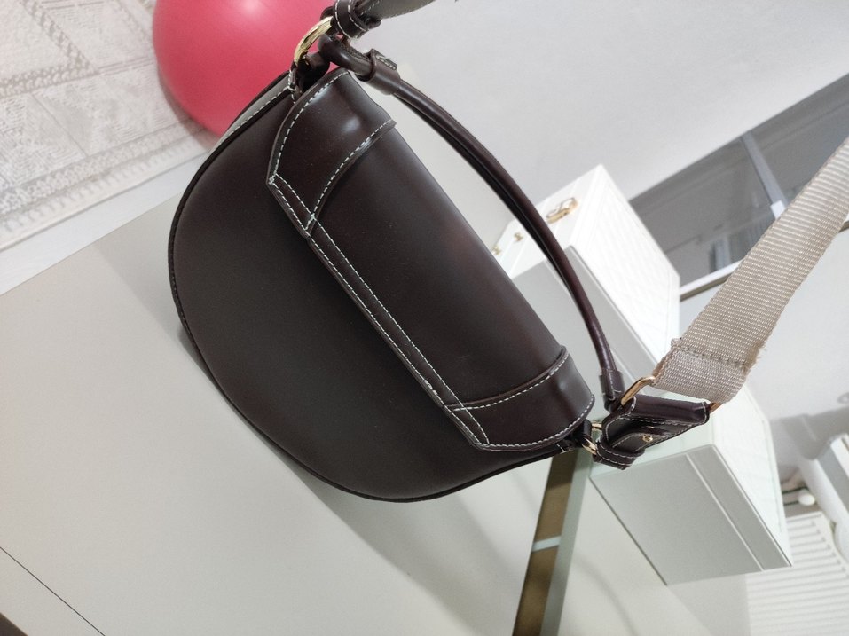 Kahverengi Deri Kadın Çanta yeni - Görsel 3