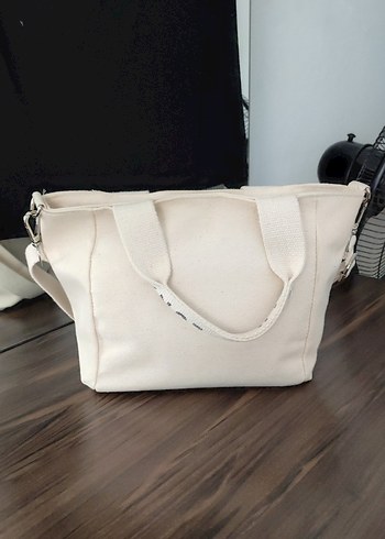 kanvas tote Minimalist Kadın Çanta - Görsel 5