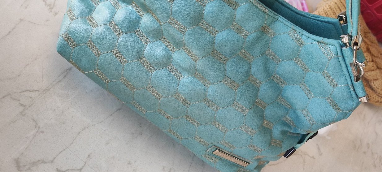 Nakışlı Turkuaz Kadın Çanta - Görsel 3