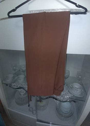Bej Drapeli Kadın Kumaş Pantolon