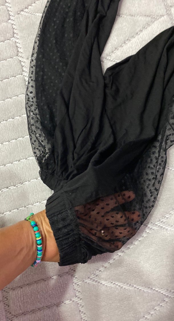 Dantel Detaylı Siyah Kadın Kumaş Pantolon - Görsel 4