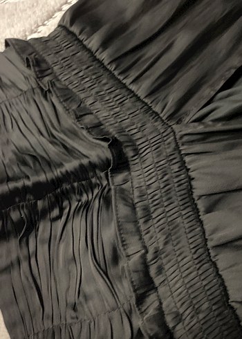 Siyah Pilili V Yakalı Kadın Bluz - Görsel 5