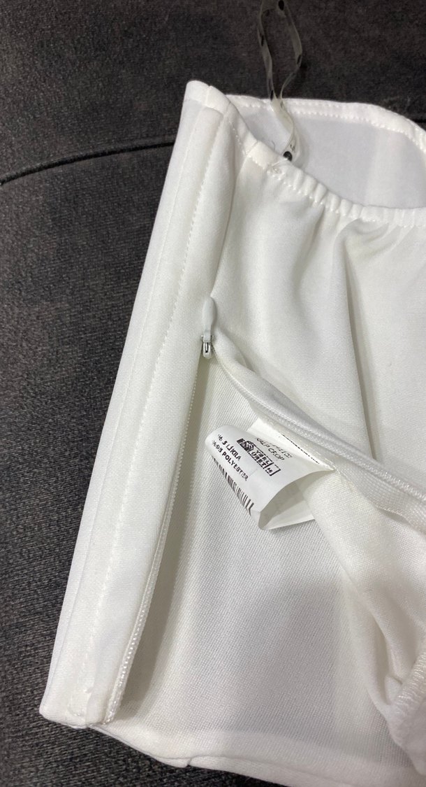 Beyaz Straplez Midi Bustiyer - Görsel 5