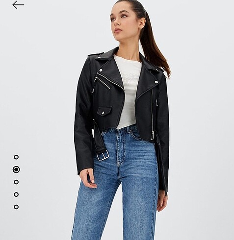 Stradivarius Stradivarius yeni sezon deri biker ceket