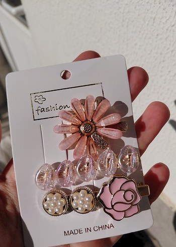 İnci ve Boncuk Detaylı Beyaz Saç Tokası Seti - Görsel 2