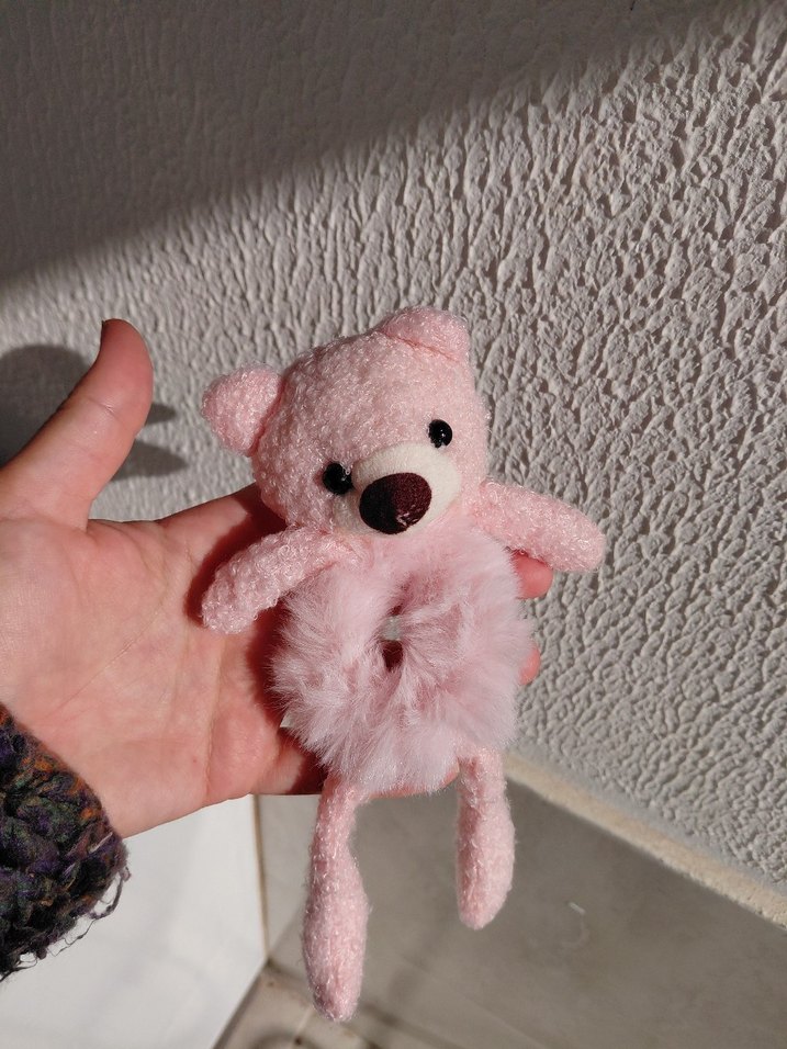 Pembe Ayıcık Çocuk Saç Tokası - Görsel 3