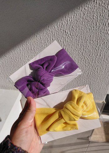 Sarı Fiyonk Detaylı Çocuk Saç Bandı - Görsel 2