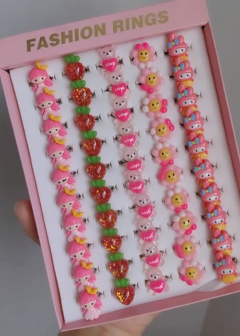 Renkli Karakterli Çocuk Yüzük - Görsel 2