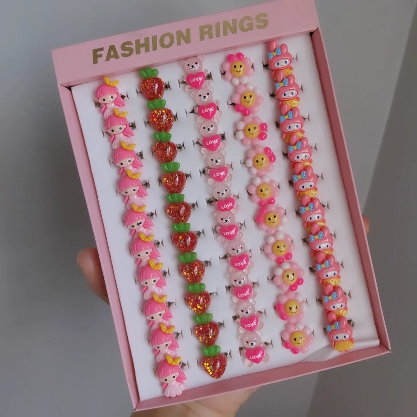 Renkli Karakterli Çocuk Yüzük - Görsel 2