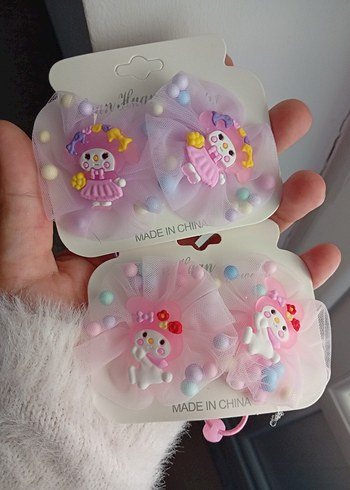 Kuromi Kurdeleli Ponponlu  Çocuk Toka - Görsel 2