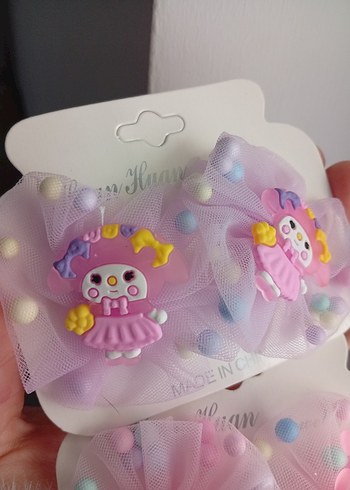 Kuromi Kurdeleli Ponponlu  Çocuk Toka - Görsel 3