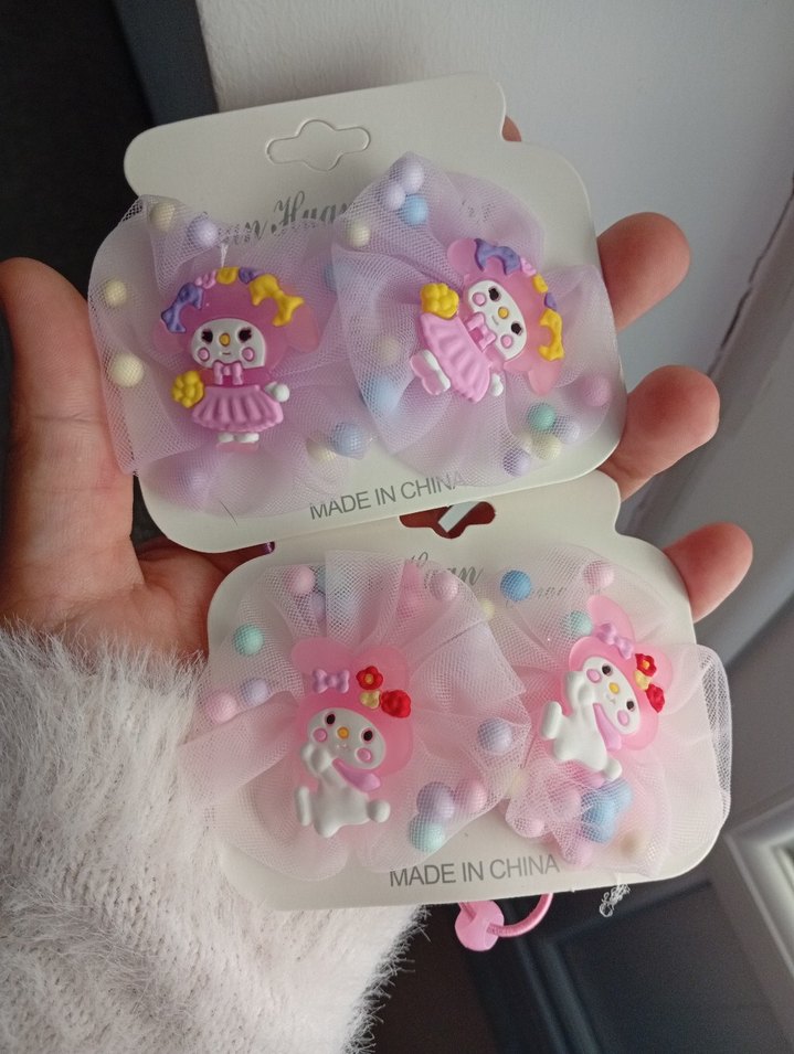 Kuromi Kurdeleli Ponponlu  Çocuk Toka - Görsel 2