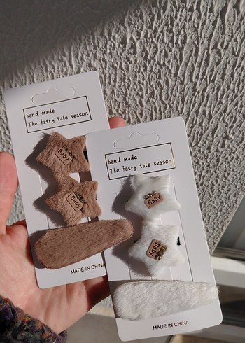 Peluş Çocuk Toka Seti - Görsel 2