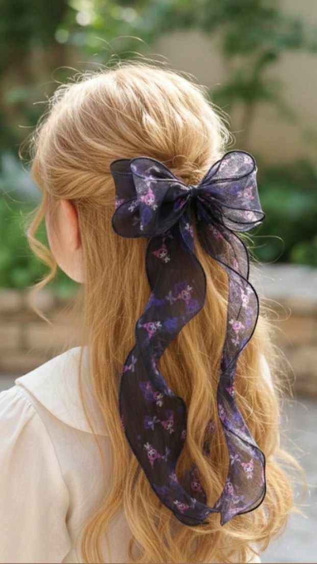 Kuromi Desen Fiyonk Saç Aksesuarı - Görsel 2