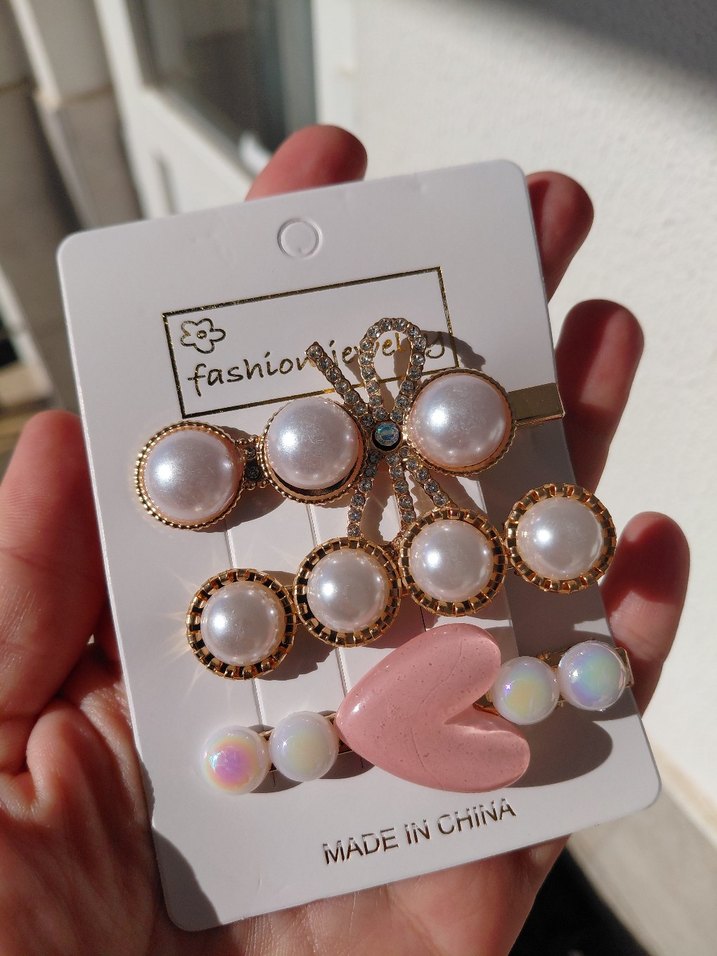 Pembe Boncuklu Bohem Saç Aksesuar Seti - Görsel 3